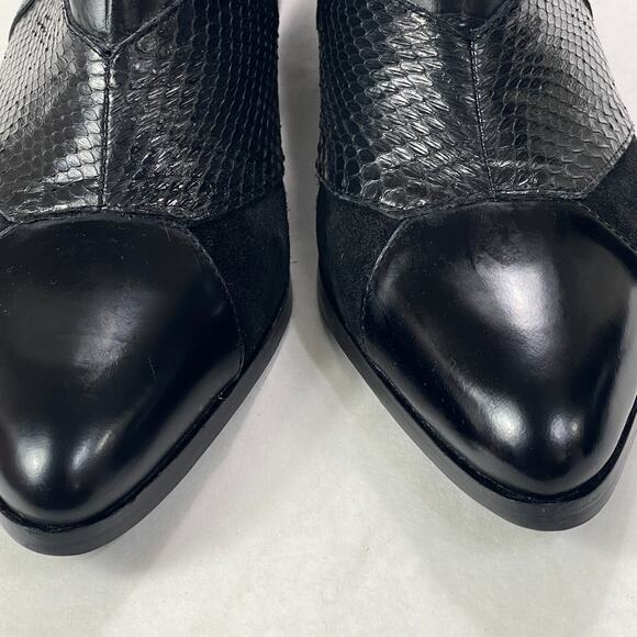 Coach Ankle Boots Womens Size 8B 8 B Black Suffolk Patchwork Leather Booties - Picture 2 of 12